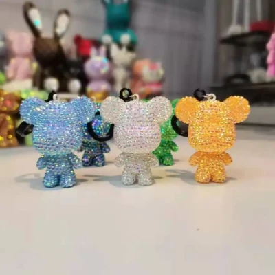 BEAR CRYSTAL DIAMON PAINTING KEYCHAIN