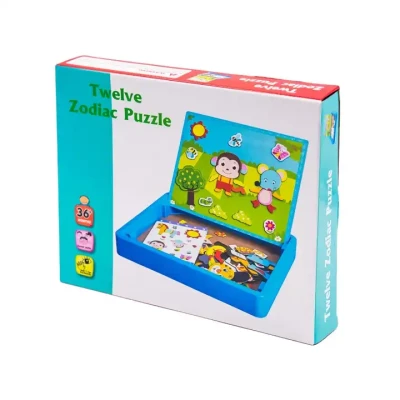 EDUCATIONAL PUZZLE WOODEN TOY  -  MAGNETIC BOARD & EDUCATIONAL PUZZLE