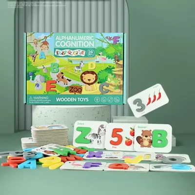 EDUCATIONAL WOODEN TOY - ALPHANUMBERS COGNITION BY COMPOSITION IT