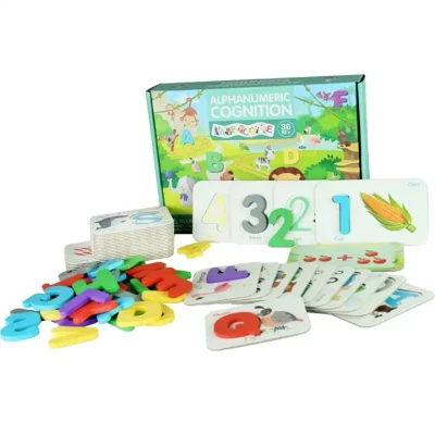 EDUCATIONAL WOODEN TOY - ALPHANUMBERS COGNITION BY COMPOSITION IT