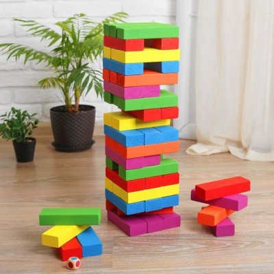JAMBO JINGA COLORFUL WOODEN TOY - 54 PIECES - HIGH QUALITY