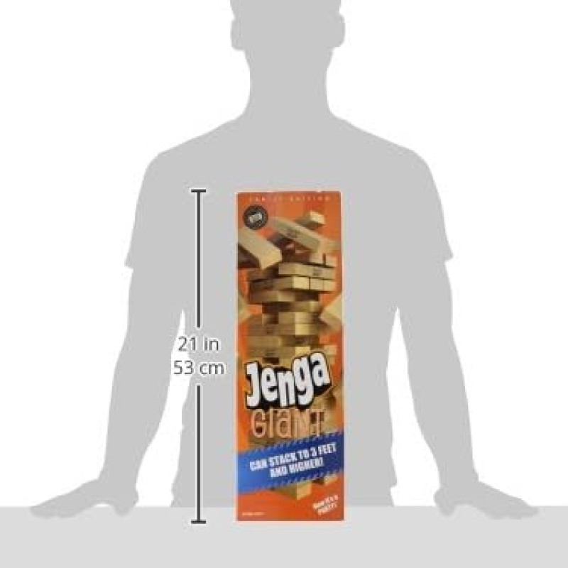 JINGA ORIGINAL WOODEN TOY  - JINGA GIANT - UNCOLORED PIECES - HIGH QUALITY - LARGE
