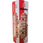 JINGA TRADITIONAL WOODEN TOY - 54 UNCOLORED PIECES - HIGH QUALITY - LARGE