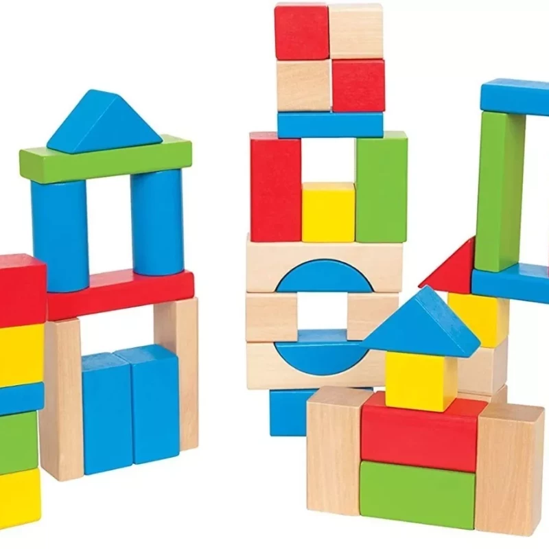 EDUCATIONAL COLORFUL WOODEN BLOCKS TOY - 30 COLORFUL PIECES