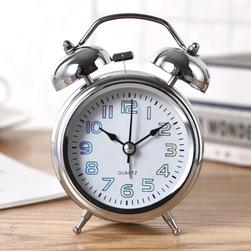 ALARM CLOCK- SILVER - SMALL