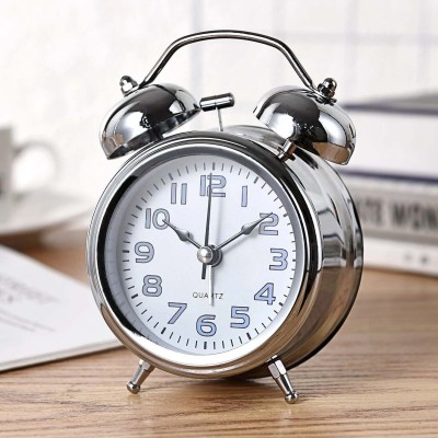 ALARM CLOCK- SILVER - SMALL