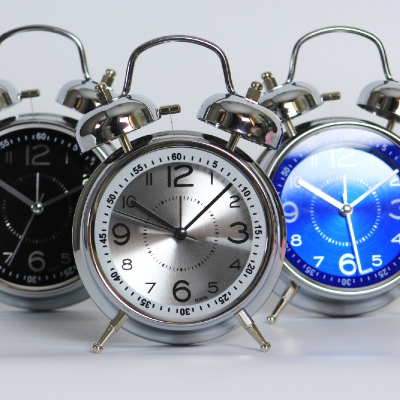 METALLIC ALARM CLOCK - LARGE