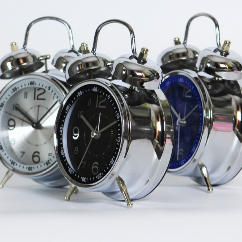 METALLIC ALARM CLOCK - LARGE